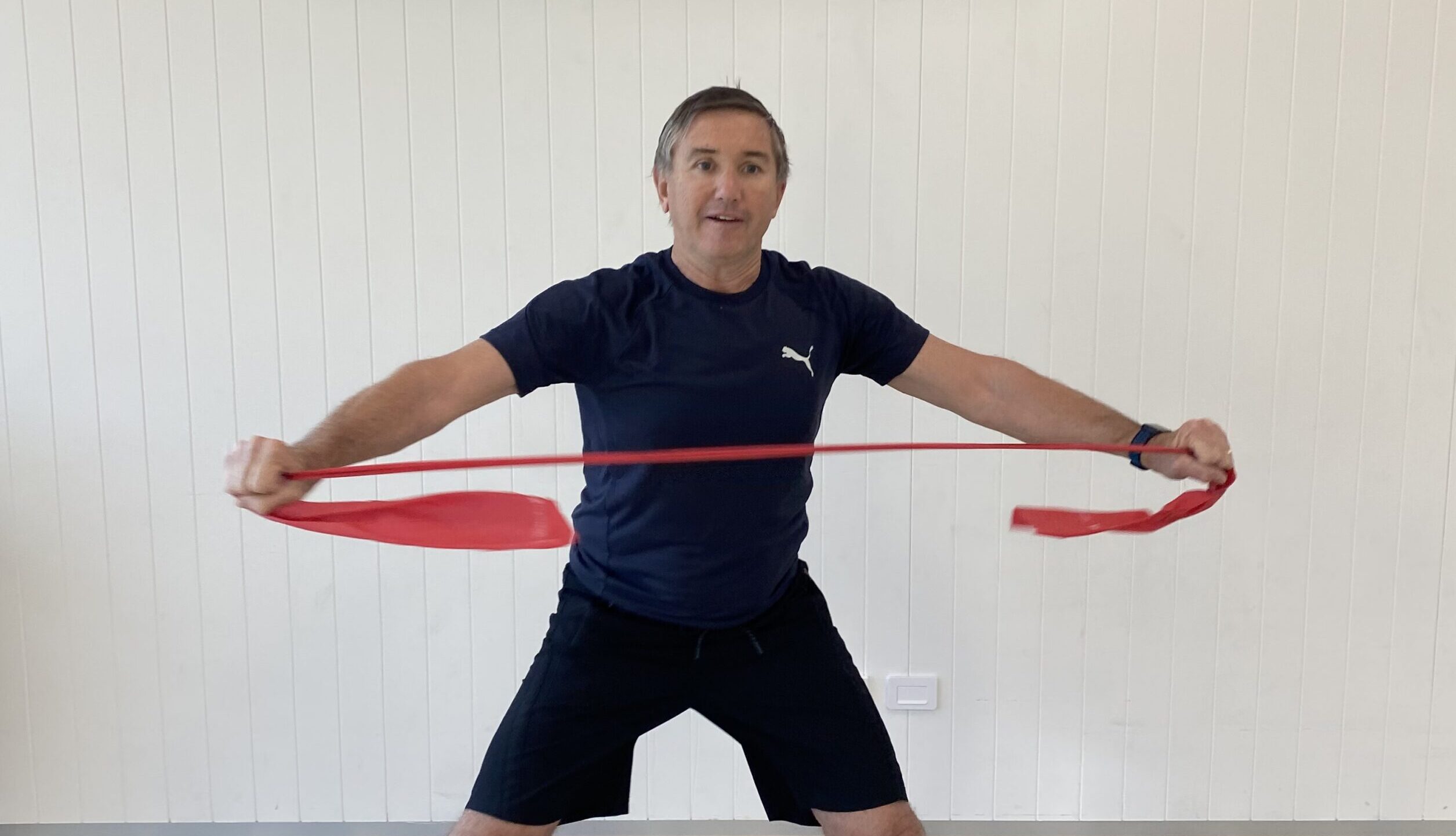 A man doing physiotherapy at SAVVY for Parkinson's disease