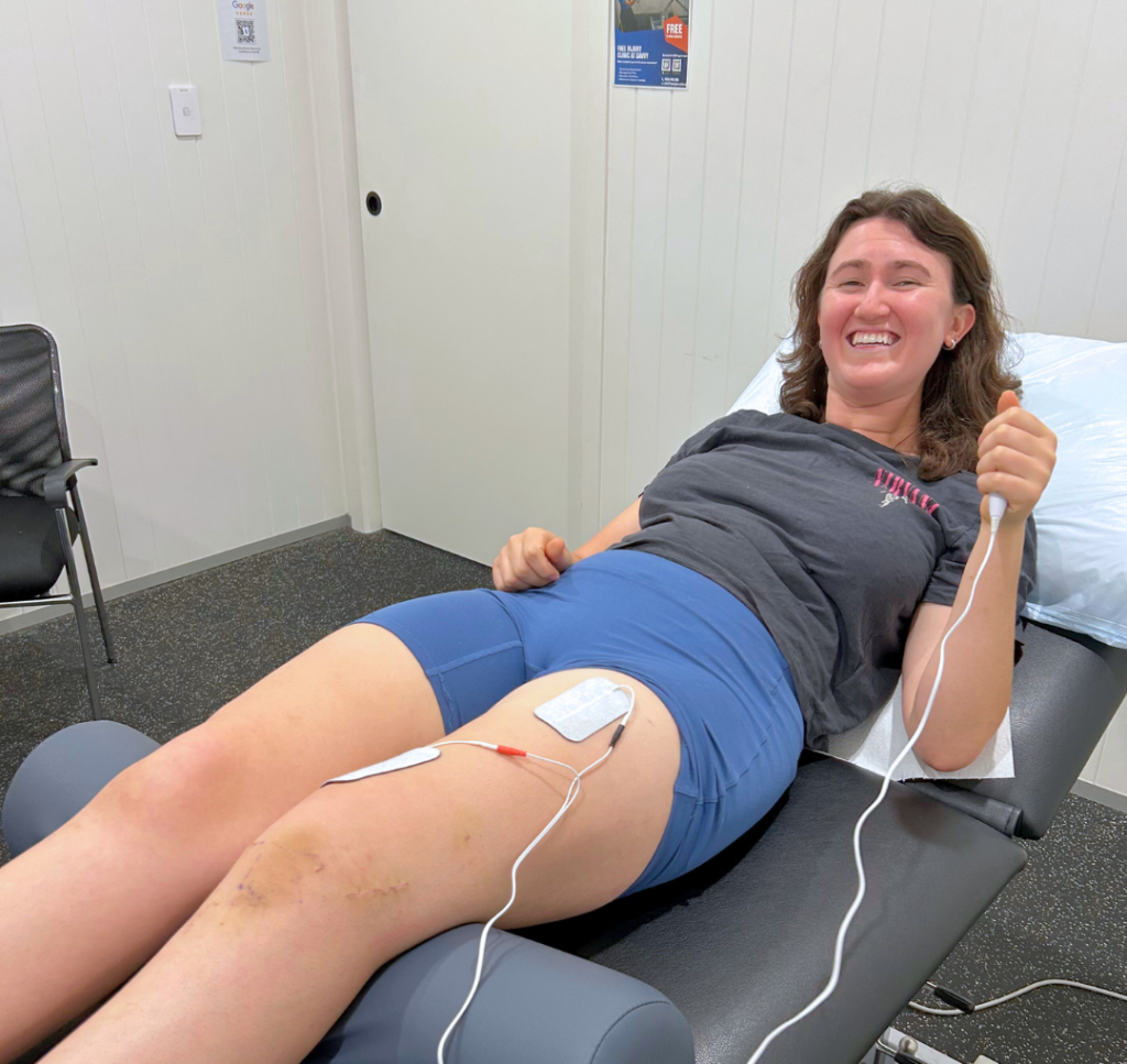 Client receiving Physiotherapy and ACL treatment at P4 Movement in Wollongong