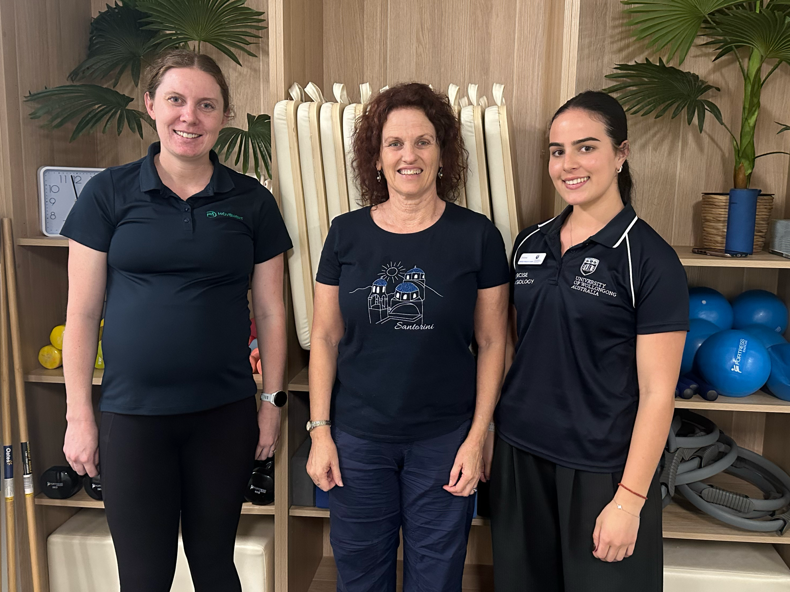 P4 Student with her mentor Exercise Physiologist Kaitlin and a client of P4 Movement